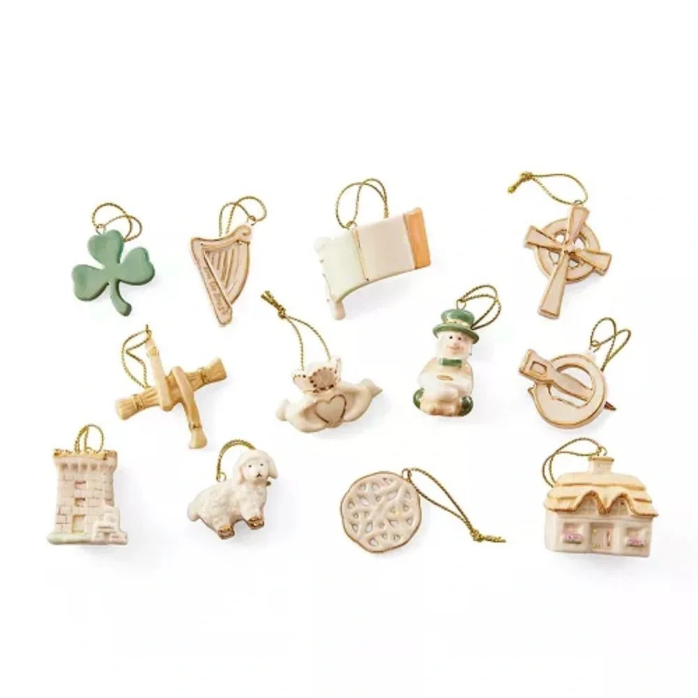 LenoxLuck of the Irish 12-Piece Ornament Set: Hard To Find - Brand New In Box - Picture 2 of 5
